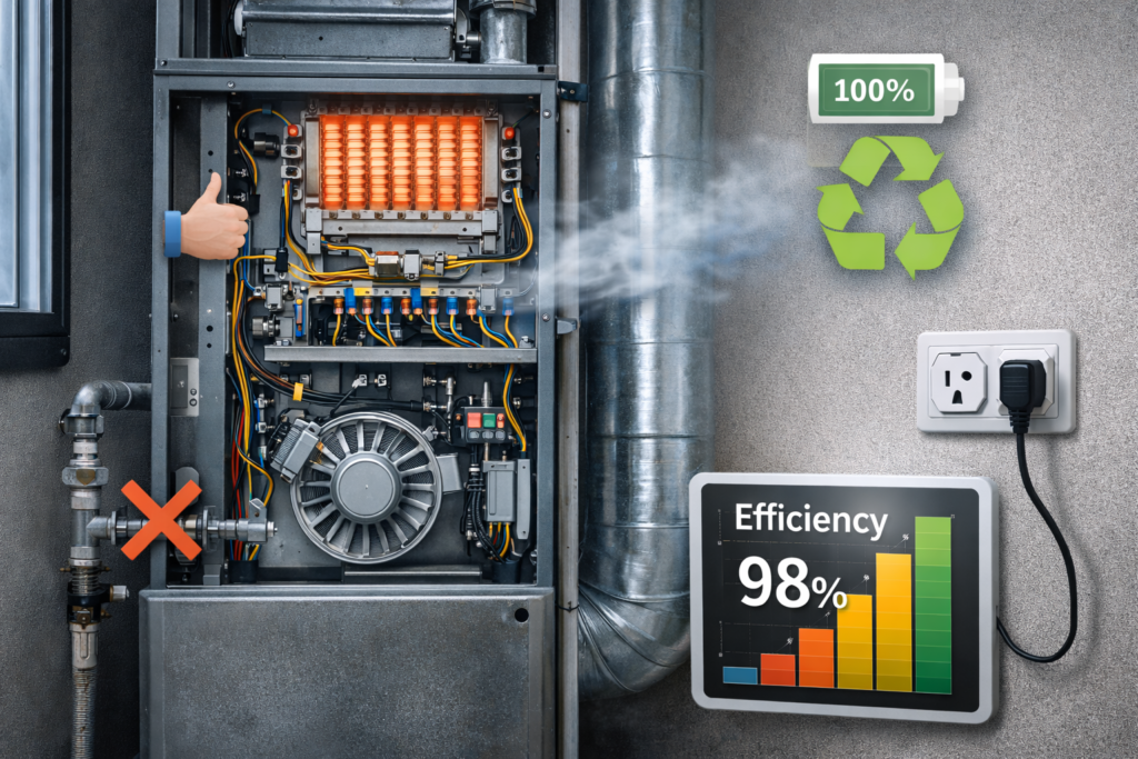 Advantages of Using an Electric Furnace in California Advantages of Using an Electric Furnace Advantages of Using an Electric Furnace,Electric Furnace and AC Unit,Electric Furnace and Heat Pump,Heating advantages of using an electric furnace 2 Advantages of Using an Electric Furnace