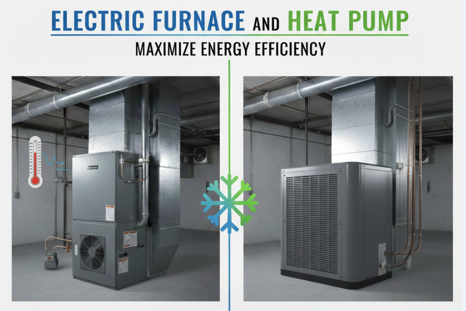 Advantages of Using an Electric Furnace in California Advantages of Using an Electric Furnace Advantages of Using an Electric Furnace,Electric Furnace and AC Unit,Electric Furnace and Heat Pump,Heating electric furnace and heat pump 1 Electric Furnace and Heat Pump