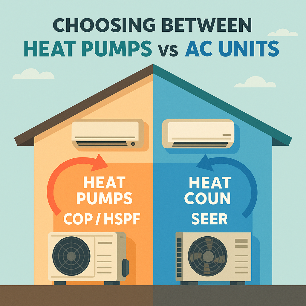 Choosing Between Heat Pumps vs AC Units Heat Pumps vs AC Units Heat Pumps vs AC Units,Heat Pump heat pump and ac unit Choosing Between Heat Pumps vs AC Units