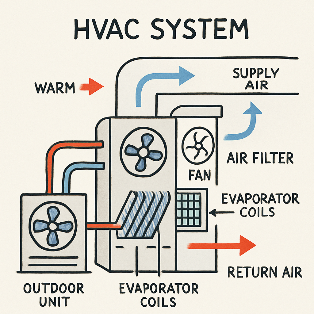 Wondering Why Your Heater Blowing Cold Air Instead Of Hot Air? Here's Why Blowing Cold Air Instead Of Hot Air Blowing Cold Air Instead Of Hot Air,gas furnaces,Air Filters,Heat Pump,Thermostat hvac system diagram HVAC system diagram