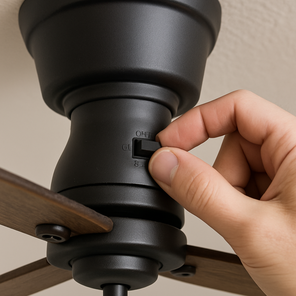 Heat Balance Tips for Every Floor in Winter Heat Balance Tips Heat Balance Tips,Heat ceiling fan A clear photo of a person's hand flipping the small direction-switch on the motor housing of a ceiling fan