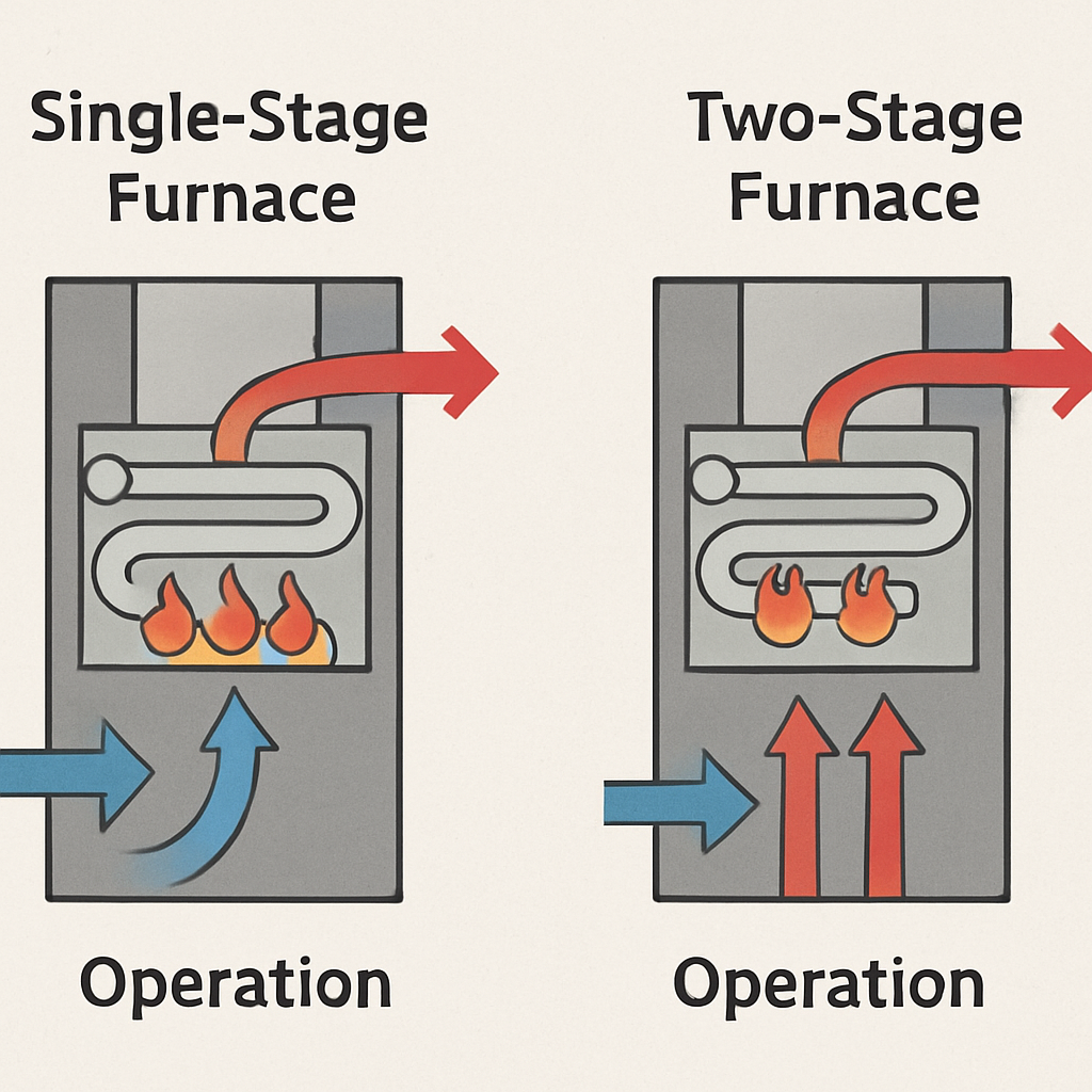 Single vs. Two Stage Furnace: Pros and Cons Single vs. Two Stage Furnace Single vs. Two Stage Furnace,Two Stage Furnace,single-stage furnace,Single Stage Furnaces comparison of single stage and two stage furnace operations Comparison of single-stage and two-stage furnace operations