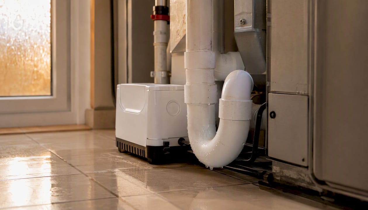 Gas Furnace AFUE Ratings: What Every Homeowner Should Know gas furnace afue rating understand gas furnace afue rating understand 1786445259726 Condensate drain trap and pump by furnace Condensate drain trap and pump by furnace